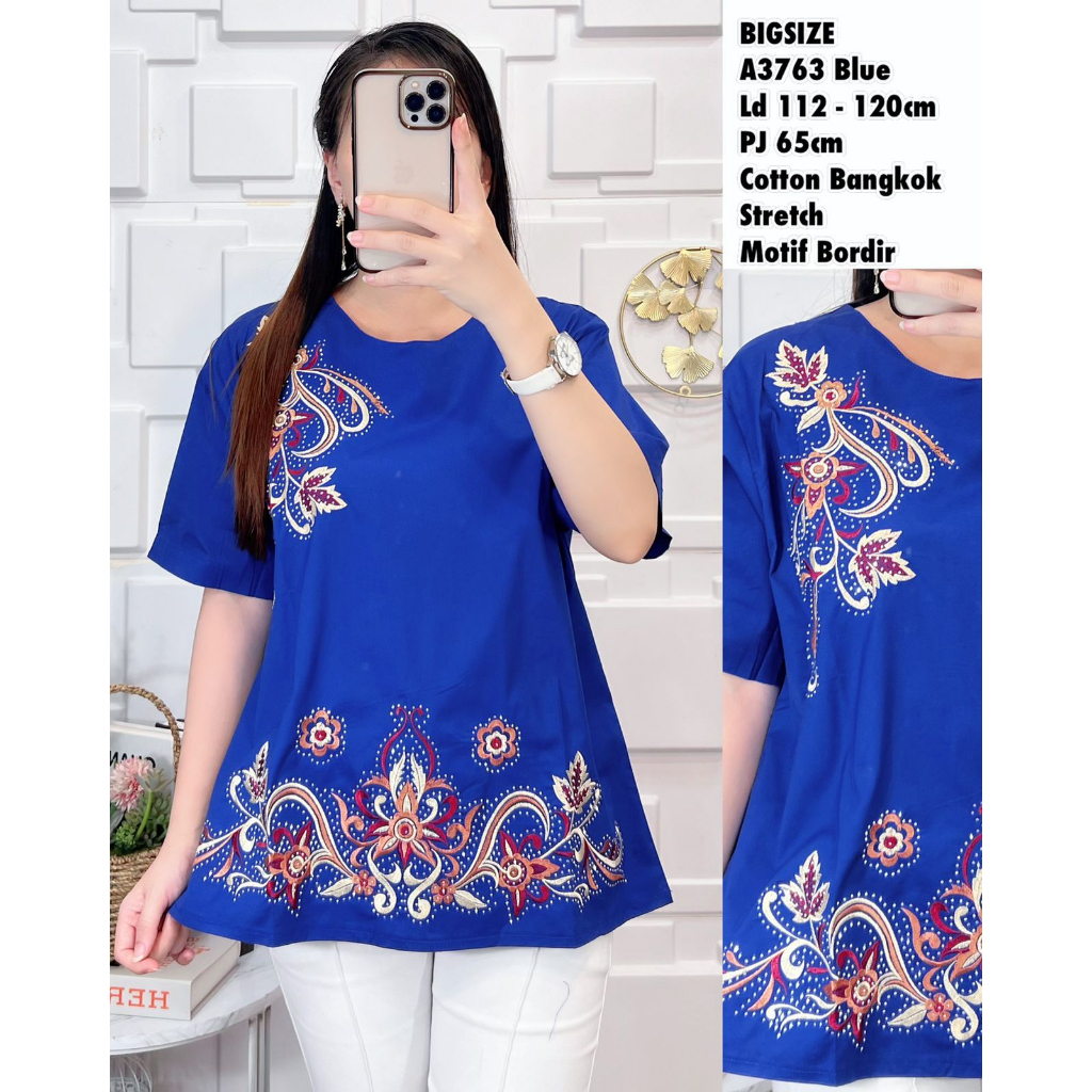 SI 3763 Blus Cotton Bordir Bangkok