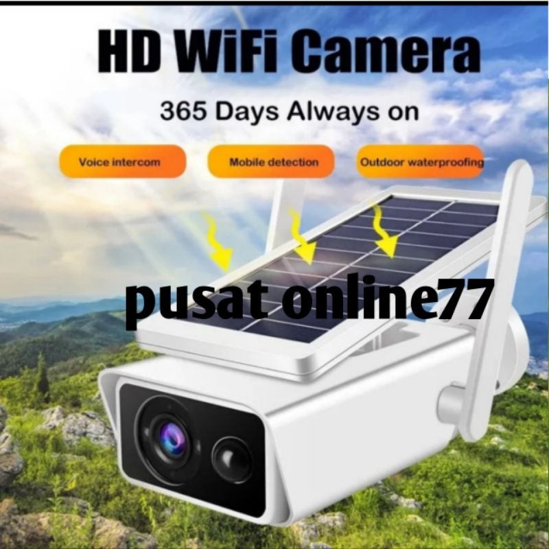 New Cctv Ip camera tenaga surya panel kamera full HD OUTDOOR CCTV APP ICSEE WATERPROOF