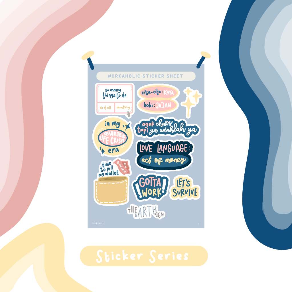 

Workaholic Sticker Sheet