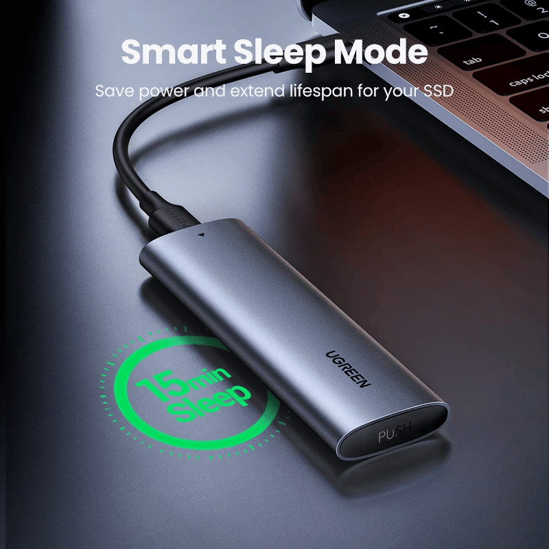 UGREEN Enclosure USB-C To C Casing SSD M.2 NVME USB C Up to 10Gbps - 10902