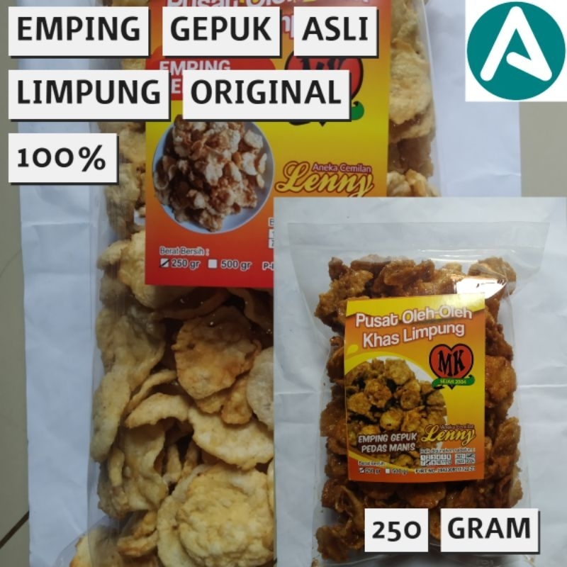 

Emping melinjo Gepuk "MK" 250 gram asli Limpung Batang