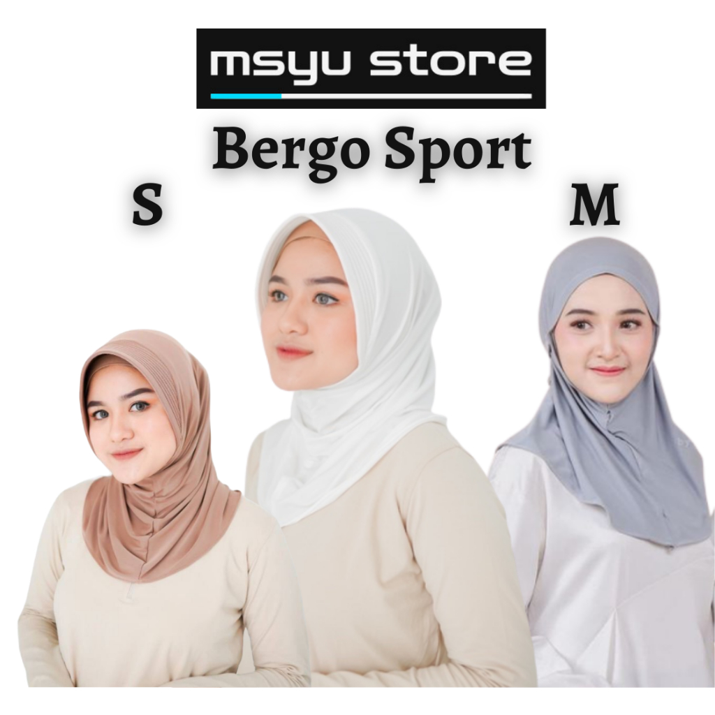 msyu™ Part 2 Jilbab Bergo Instan / Jilbab Instan / Jilbab Sport / Bergo Sport Size S M