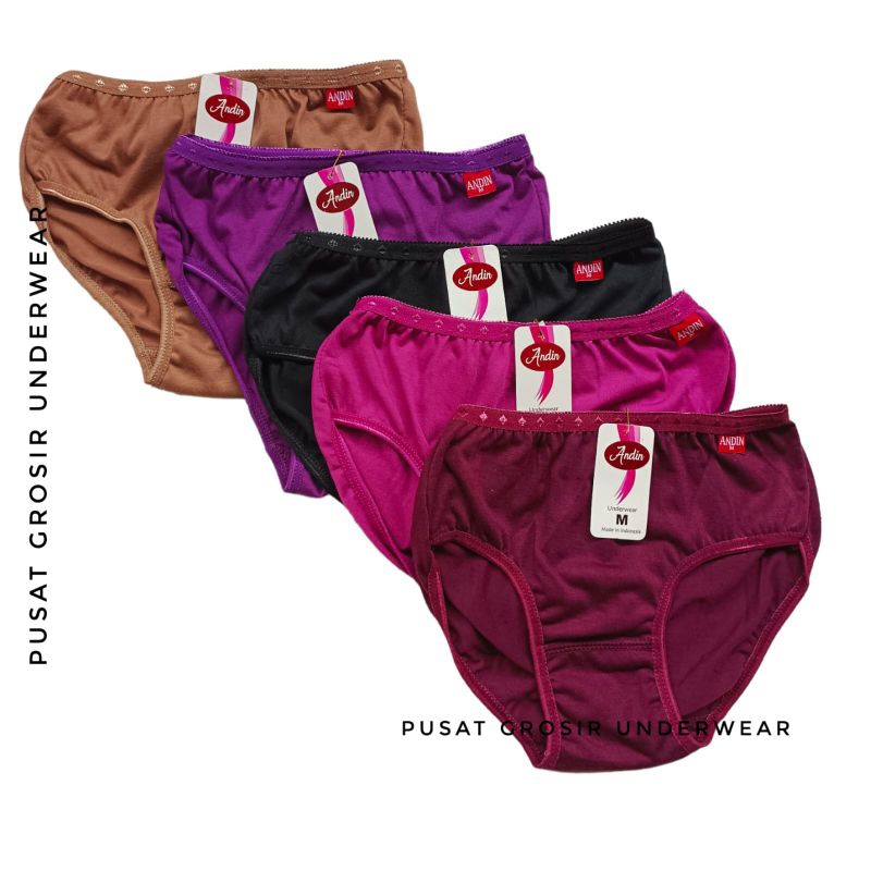 12 PCS CELANA DALAM WANITA ANDIN TUA M-4L