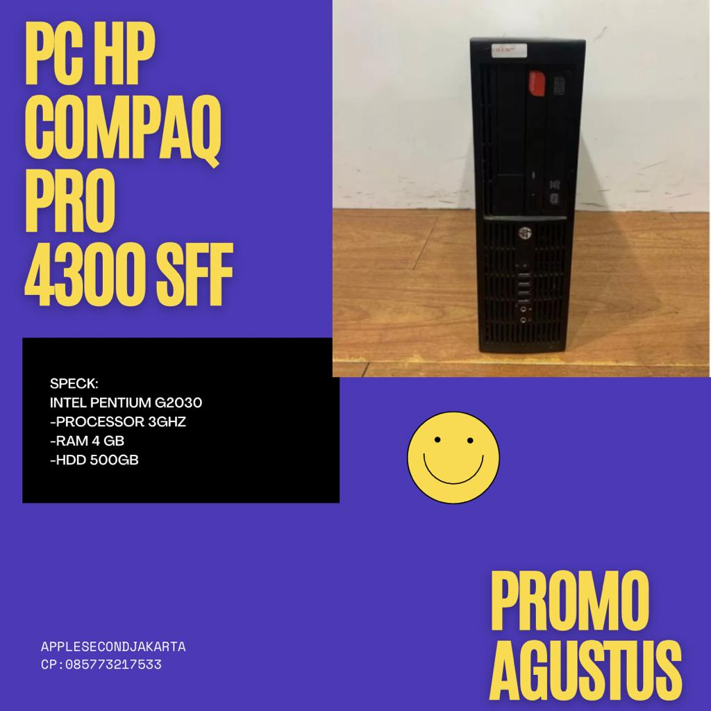 PC HP COMPAQ PRO 4300 SFF INTEL PENTIUM G2030 3.0GHz RAM 4 GB HDD 500 GB second