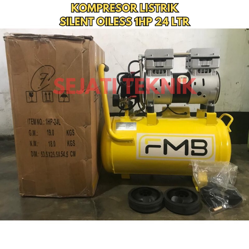 Kompresor listrik silent oiless FMB 1 hp 24 liter kompresor listrik silent oiless 1 hp 24 liter komp