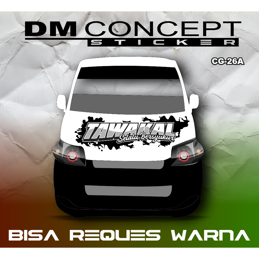 DECAL KAP DEPAN GRANDMAX SIMPLE MURAH BERKUALITAS KODE CG-026