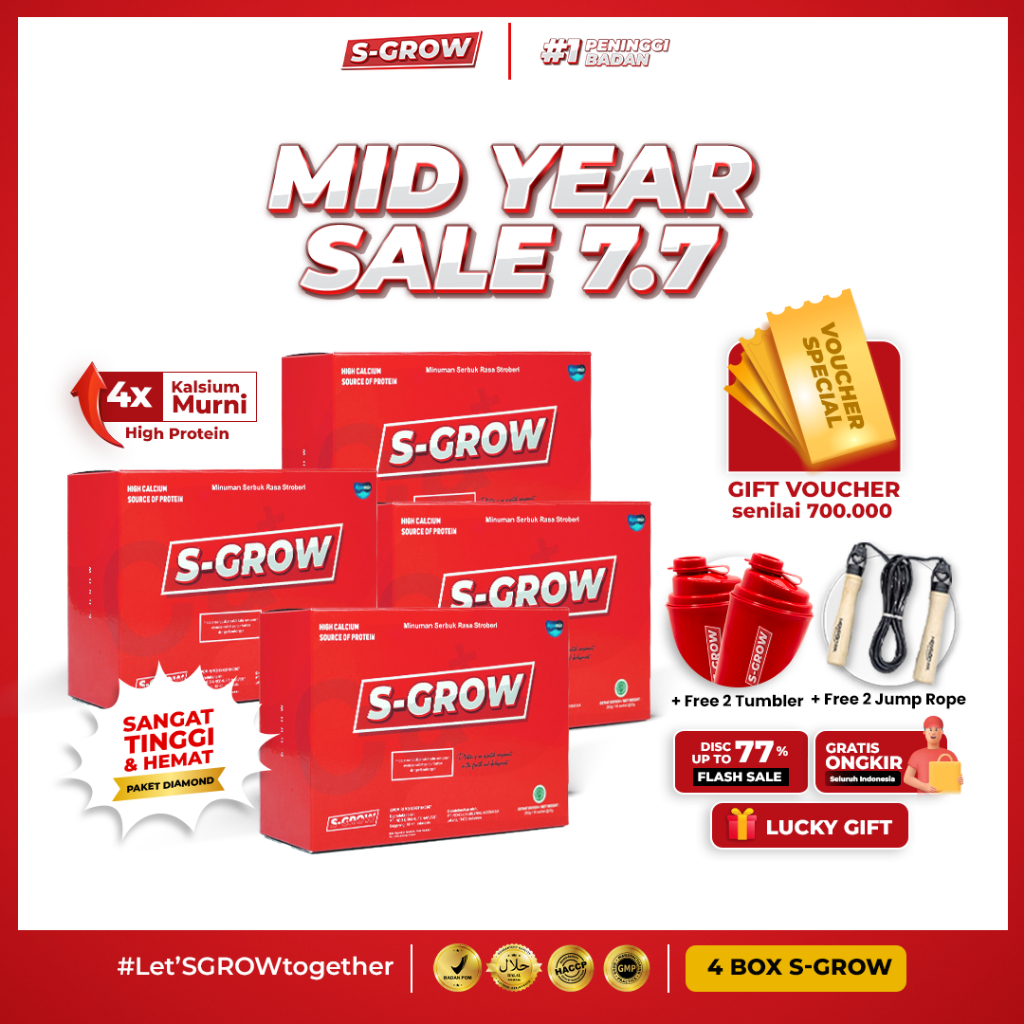 

S-Grow Susu Peninggi Badan Andalan Para Artis dan Selebgram - Paket Platinum