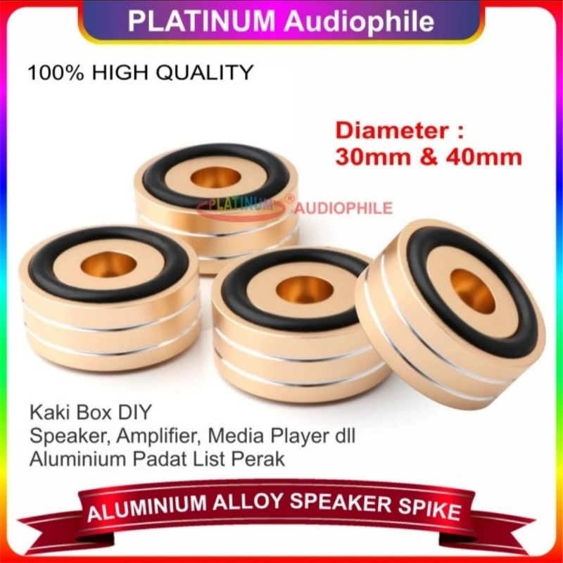 Speaker Spike Kaki Box DIY Audio Amplifier Stand Aluminium Alloy Gold 30mm 40mm