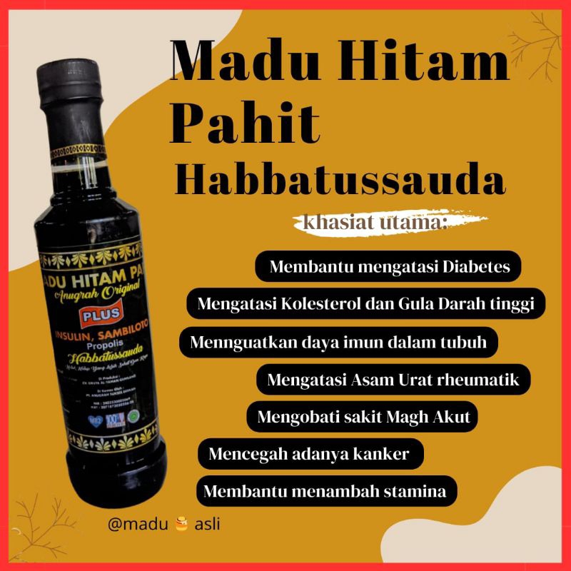MADU HITAM PAHIT sejuta manfaat
