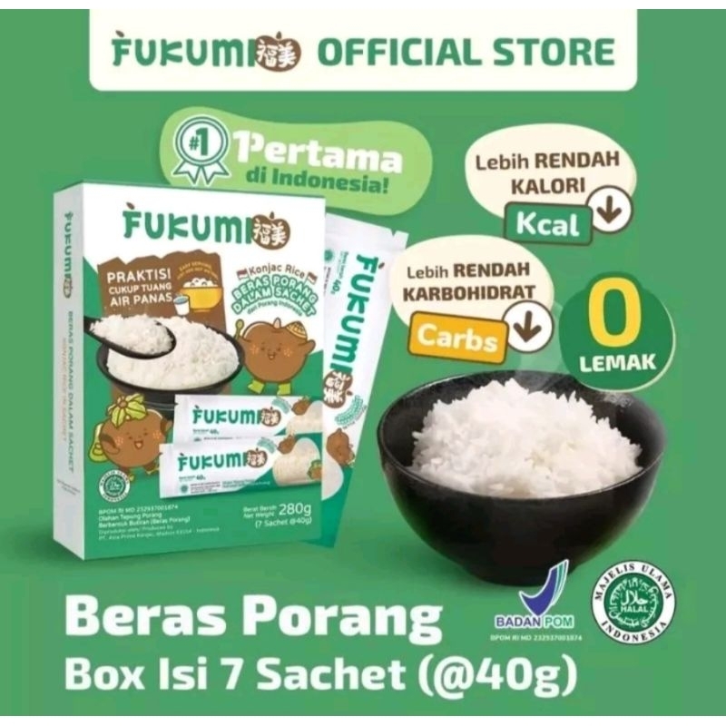 

FUKUMI Beras Porang BOX Isi 7sachet @40g