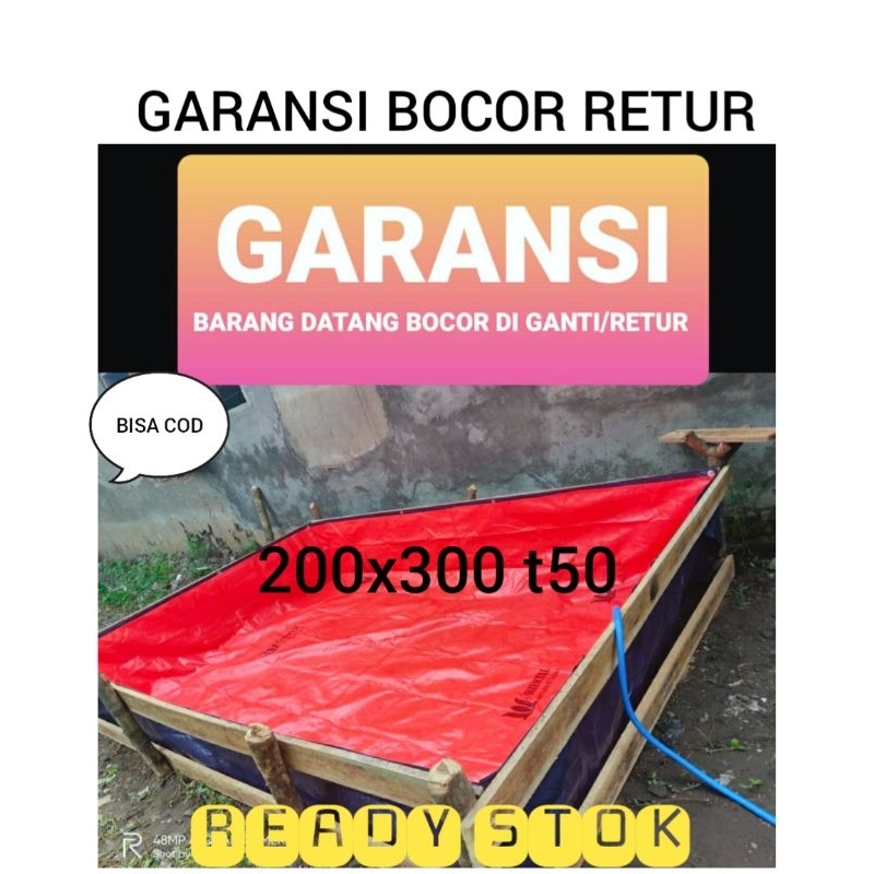 terpal kolam ikan 200x300x50 a3 korea / terpal kolam 2x3 meter t 50cm