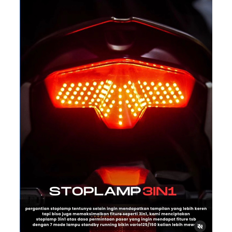 Stoplamp Racepro Vario LED New 125 150 3in1 Running