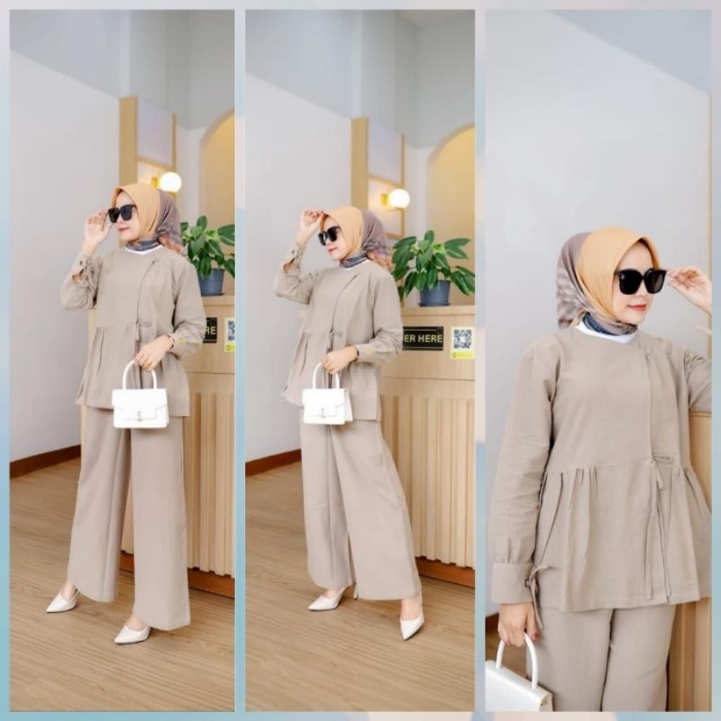 Amara  One set celana kulot dan blouse