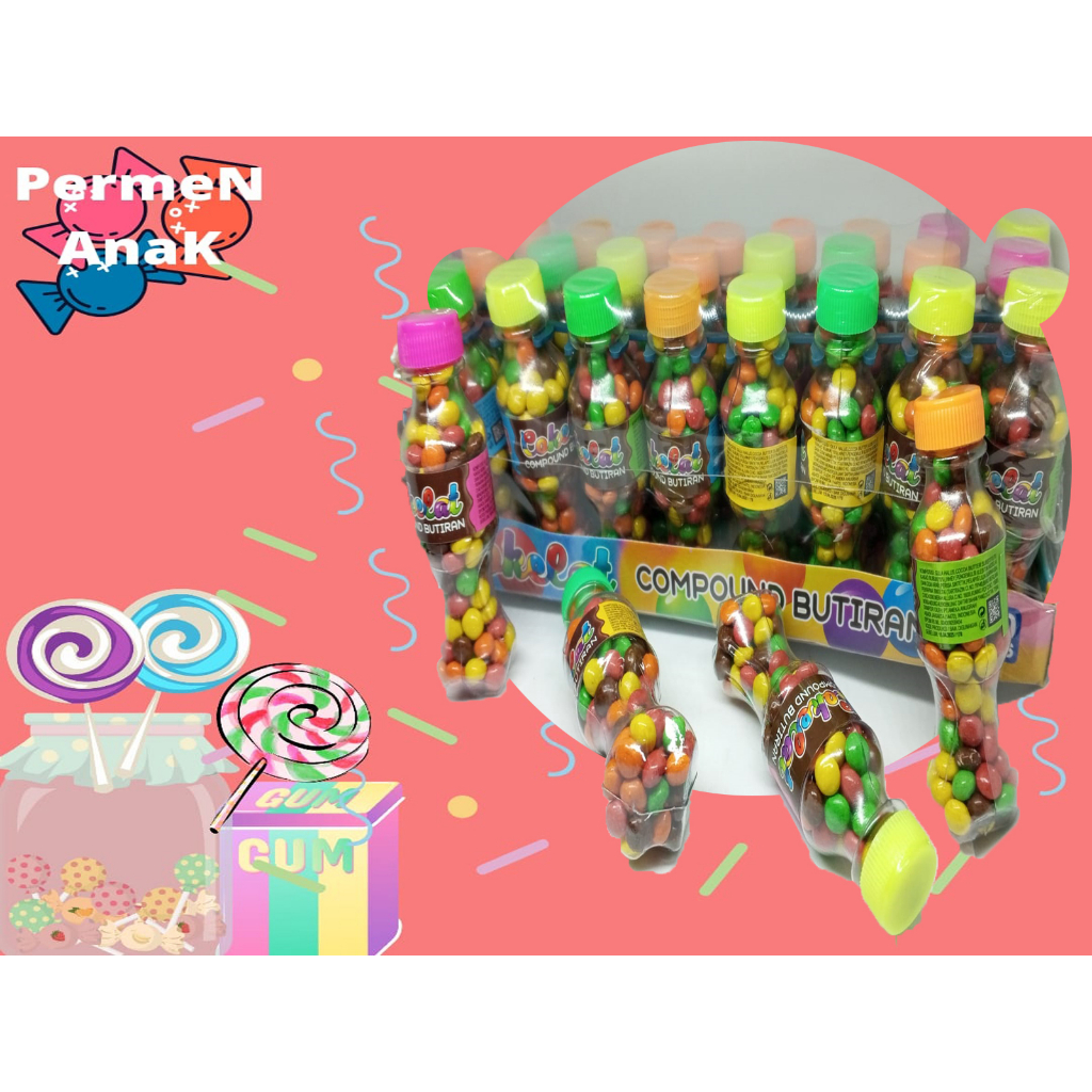 

permen anak warung rasa bottie caca botol 30pcs