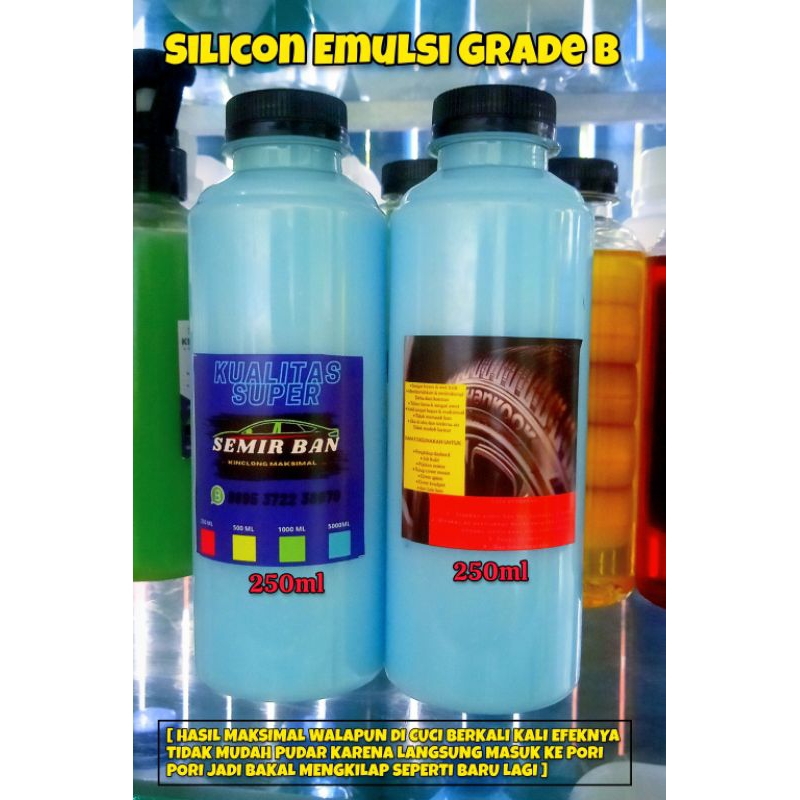 silicon emulsi grade b | silikon motor dan mobil | silikon body dan ban | penghitam body dan ban mot