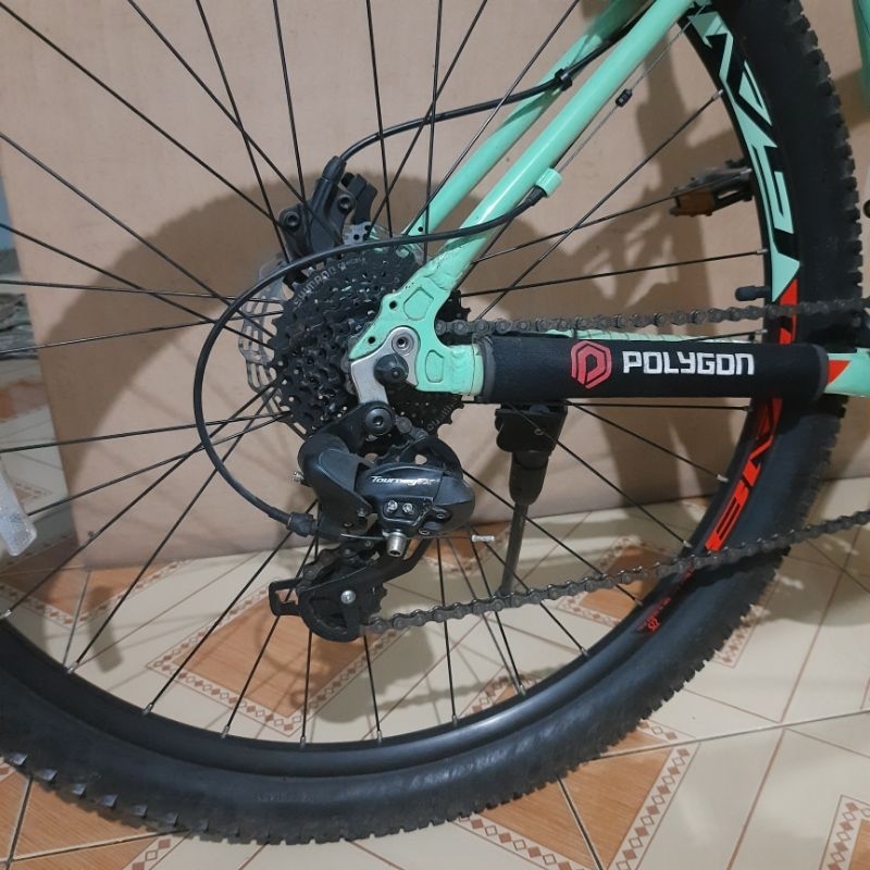 sepeda gunung polygon cascade 4 hijau 2020 seken like new