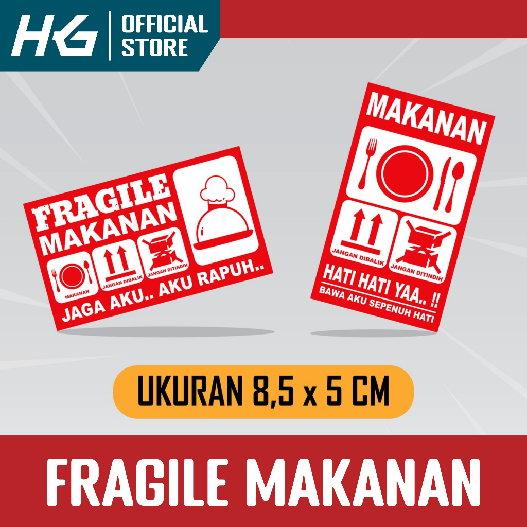 

Sticker Fragile Makanan - Label Pengiriman Olshop Kemasan Jangan Dibalik