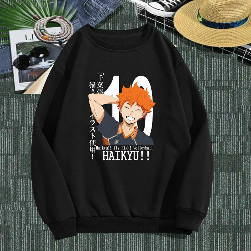 Sweater Shoyo Hinata Haikyuu Crewneck Anime Manga Jepang