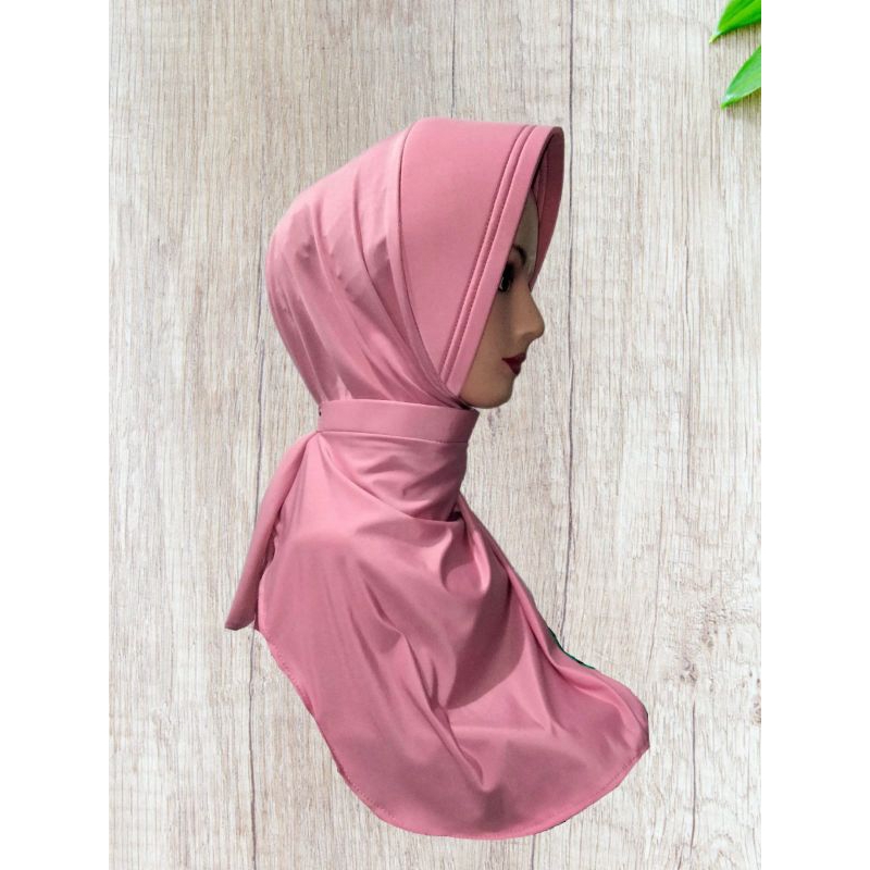 jilbab dinas anti tembem warna pink salem