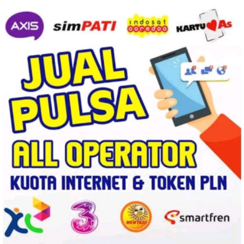 MURAH PULSA REGULER ALL OPERATOR MULAI 1000 TELKOMSEL INDOSAT XL AXIS SMARTFREN TRI IM3 AS SIMPATI D