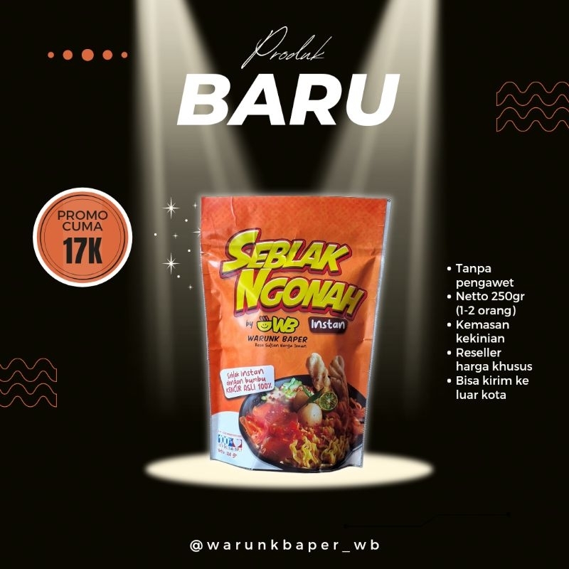 

Seblak Ngonah Instan dengan bumbu kencur & cabai asli TANPA PENGAWET (porsi jumbo)