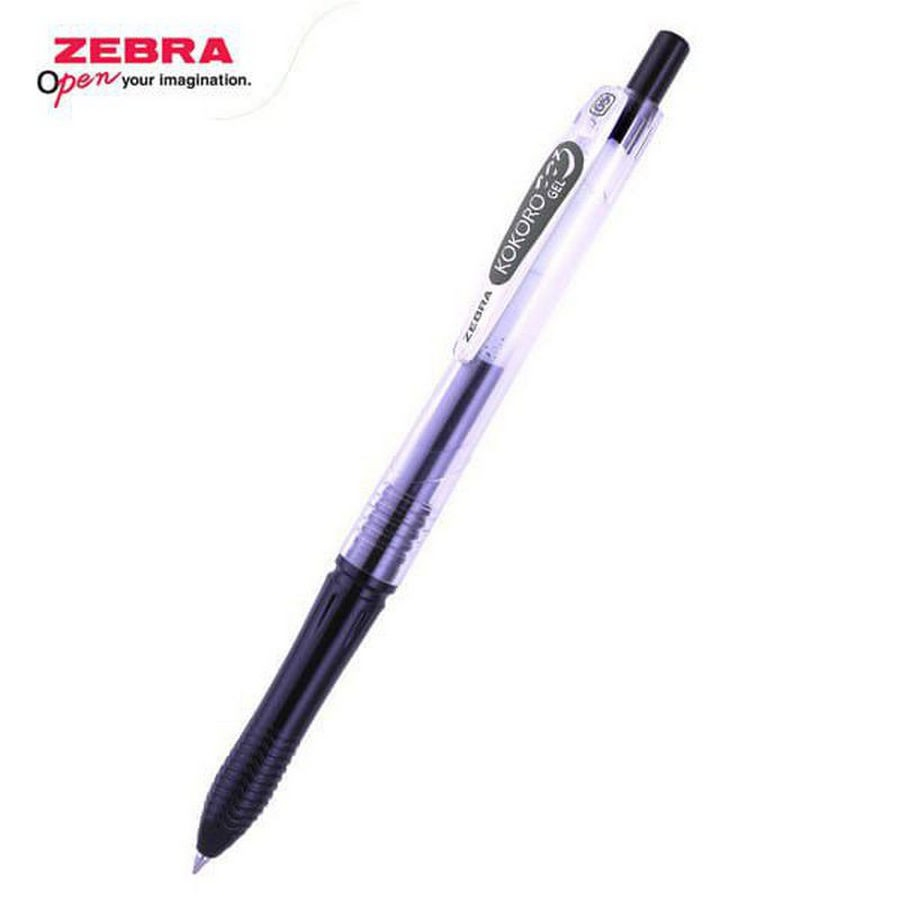 

Pulpen Zebra Gel Kokoro Hitam 0.5mm Super Fine Gel Pen Kokoro [Satuan]