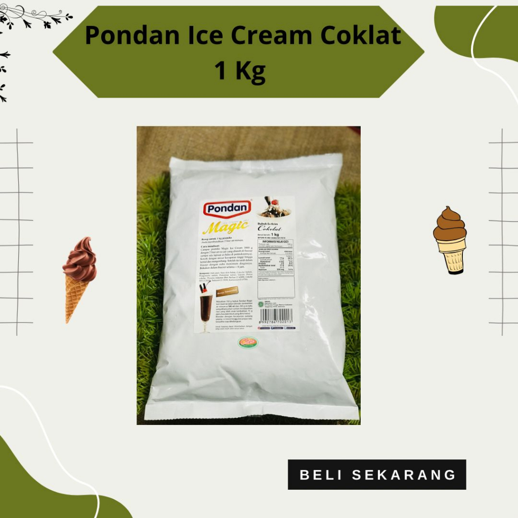 

Pondan Magic Ice Cream Coklat 1kg