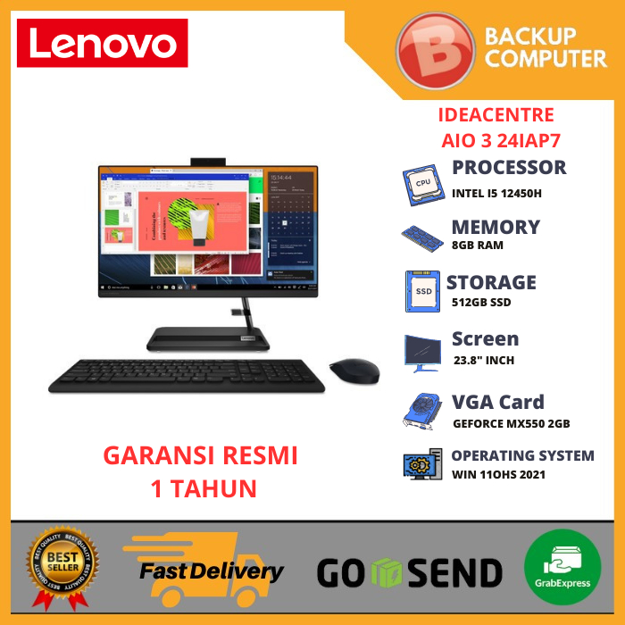 LENOVO IDEACENTRE AIO 3 24IAP7 F0GH00UTID i5-12450H