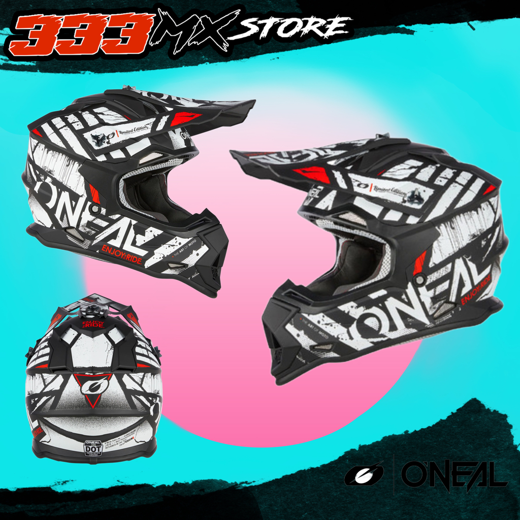 ONEAL 2 SERIES GLITCH BLACK WHITE HELM ONEAL 2 SERIES GLITCH BLACK HELM TRAIL ONEAL 2 SERIES GLITCH 