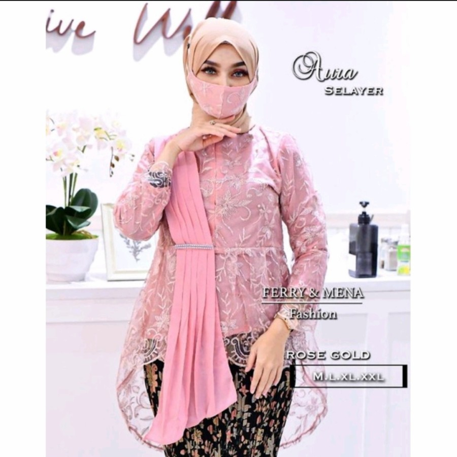 ATASAN KEBAYA SELENDANG / KEBAYA AURORA SELENDANG / KEBAYA WANITA PALING LARIS/ KEBAYA BLOUSE AMELIA
