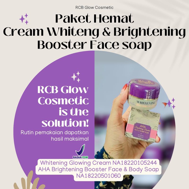 Terlaris..‼️Paket Hemat Sabun batang + Krim Rcb Glow