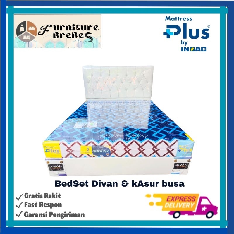 Ser Divan Dan Kasur Busa Inoac Mplus / Set Kamar Termurah / Ukuran 160x200 Tegal Cirebon Brebes Pema