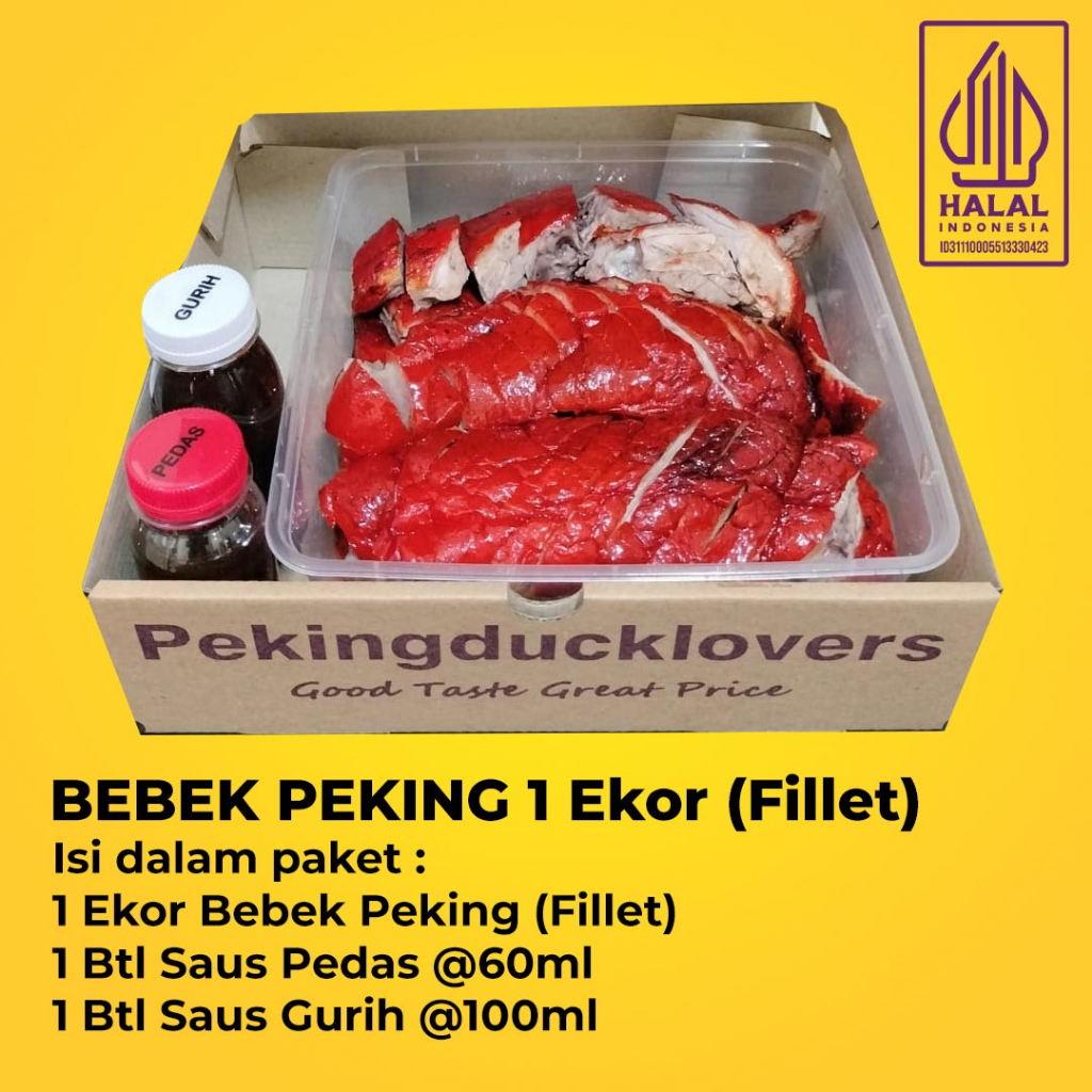 

BEBEK PEKING PANGGANG (FILLET / Buang Tulang)