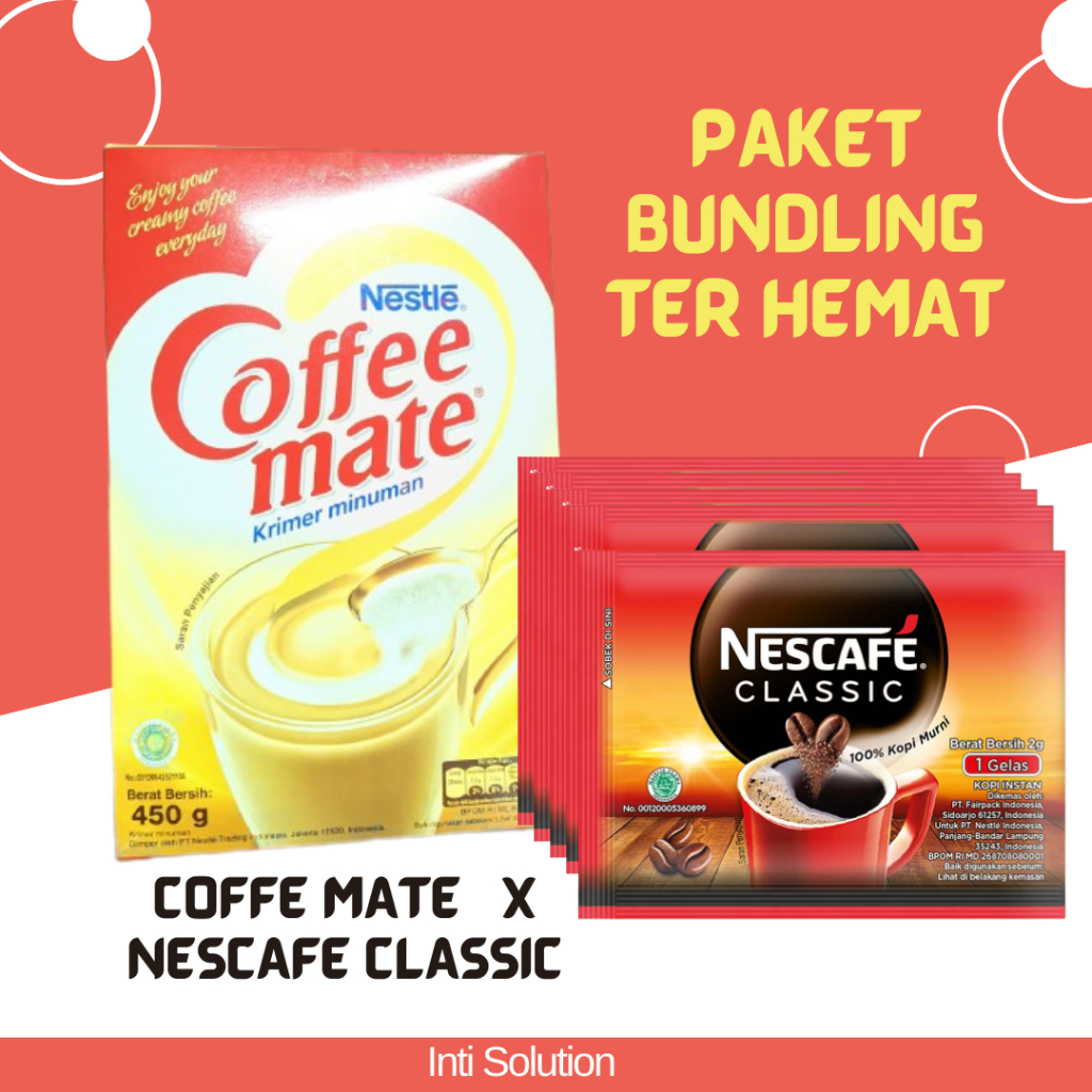 

PAKET BUNDLING TERMURAH Coffe Mate X Nescafe Classic 60x2 gram