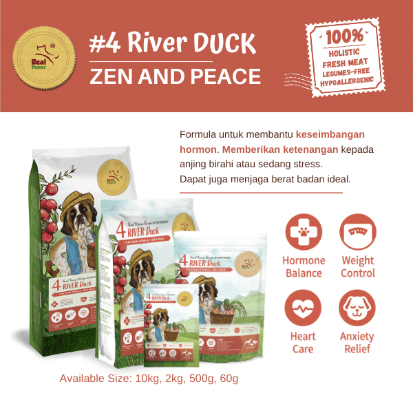 RealPower - Real Nature Dog Food - Zen and Peace - Duck 2kg | Holistic  Premium Makanan Anjing