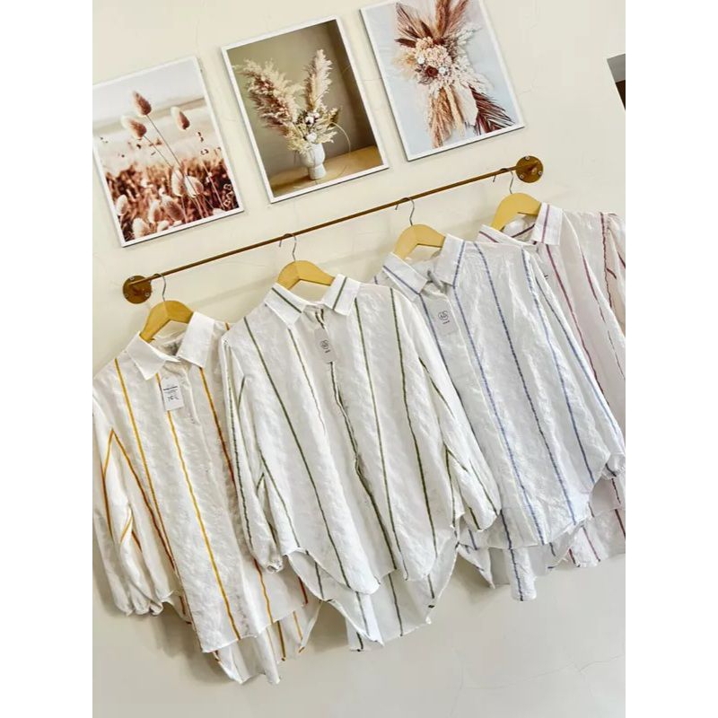 Kemeja Motif Crinkle Airflow