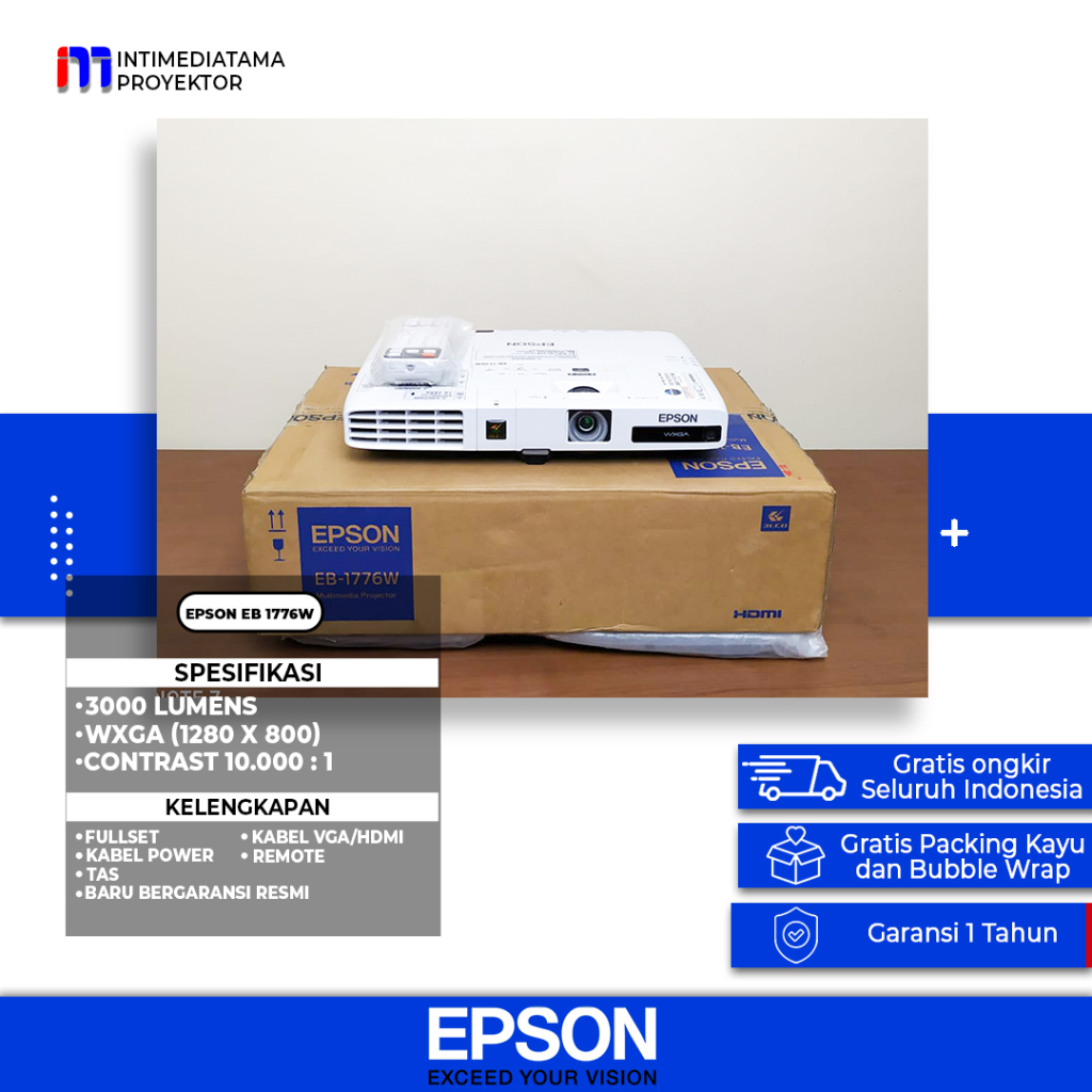 Proyektor Epson EB 1776W BARU