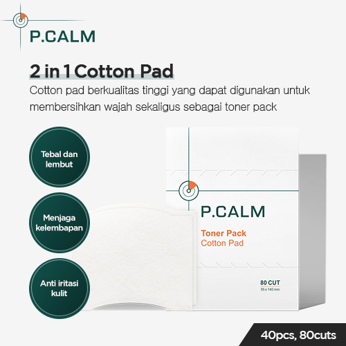 P.CALM Toner Pack - Cotton Pad 40 PCS (80 Potong)