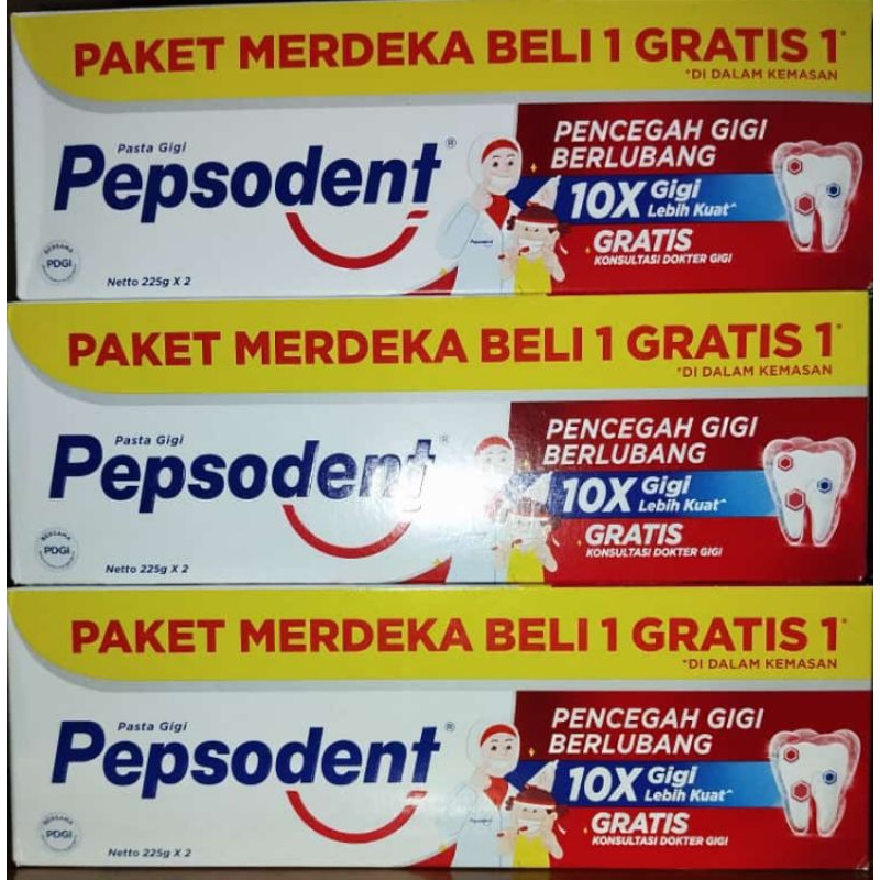 Pepsodent Paket Merdeka 225gr + 225gr