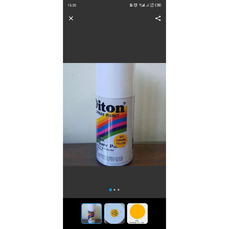 Cat semprot Diton 825 chrome yellow