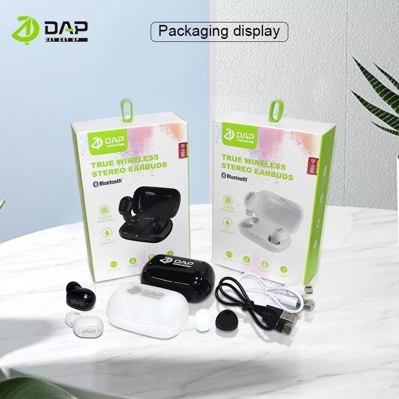 DAP Earphone Earbuds D-T08 Waterproof IPX4 Semi-In-Ear ORIGINAL - Garansi Resmi 1 Tahun