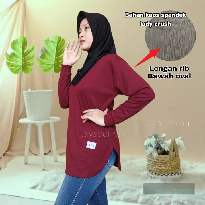 BISA COD TUNIK KAOS SPANDEX LADYCRUSH MELAR MUAT BB 90 KG