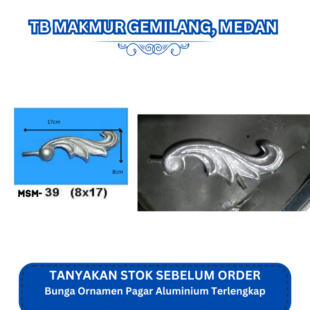 Ornamen/Bunga Pagar Aluminium 39