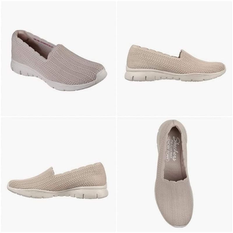 SALE100%Original Skechers SEAGER Taupe Women's Casual Shoes Kode Produk: SKE158104TPE