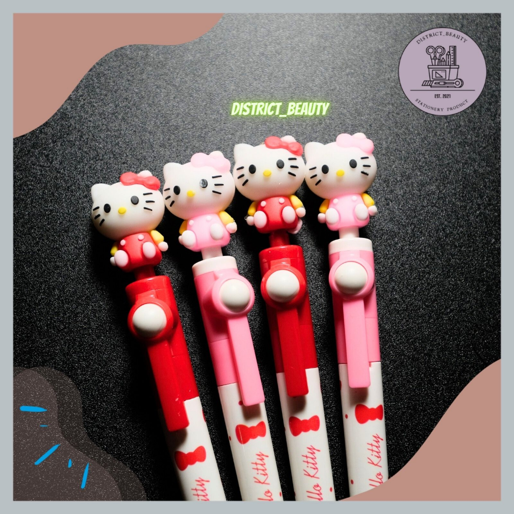 

PULPEN ROLLING BALL HELLO KITTY BOLPEN PENA GEL TINTA CAIR KUCING PINK MERAH HK LUCU TERMURAH