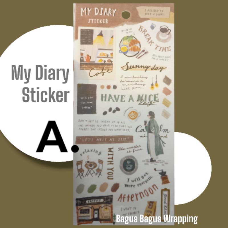 

MY DIARY STICKER STIKER VINTAGE STIKER RETRO STICKERS SCRAPBOOKS
