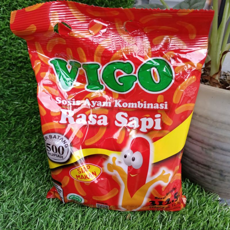 SOSIS VIGO SIAP MAKAN RASA SAPI KEMASAN 25PCS