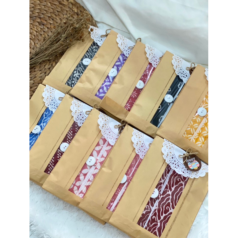 Paket Souvenir Dompet Pouch Batik Cap Premium (30pcs)