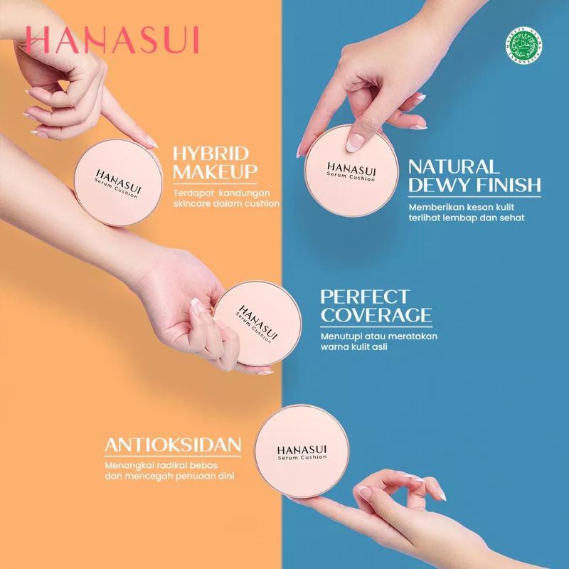 ❤ HEYSKIN OFFICIAL ❤ HANASUI SERUM CUSHION 15G | FOUNDATION | FLAWLESS | DEWY | BPOM