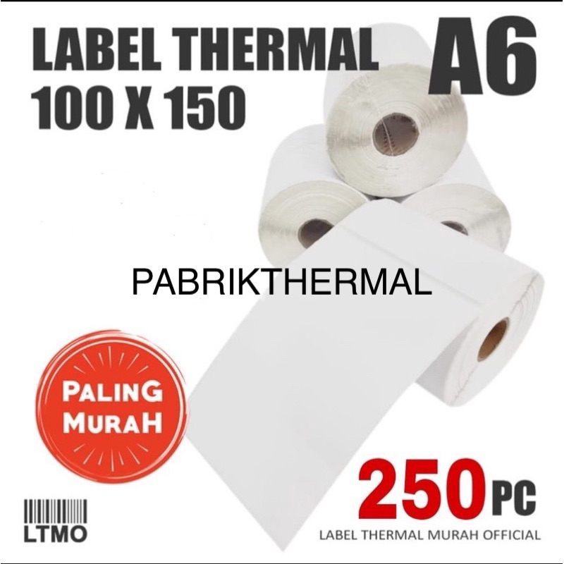 label sticker thermal 100x150 barcode 100x150 ukuran A6 250